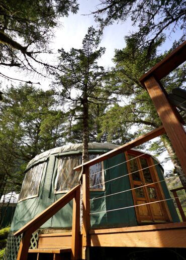glapming in alaska yurt resort