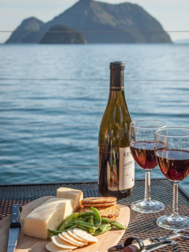 charcuterie wine cheese island