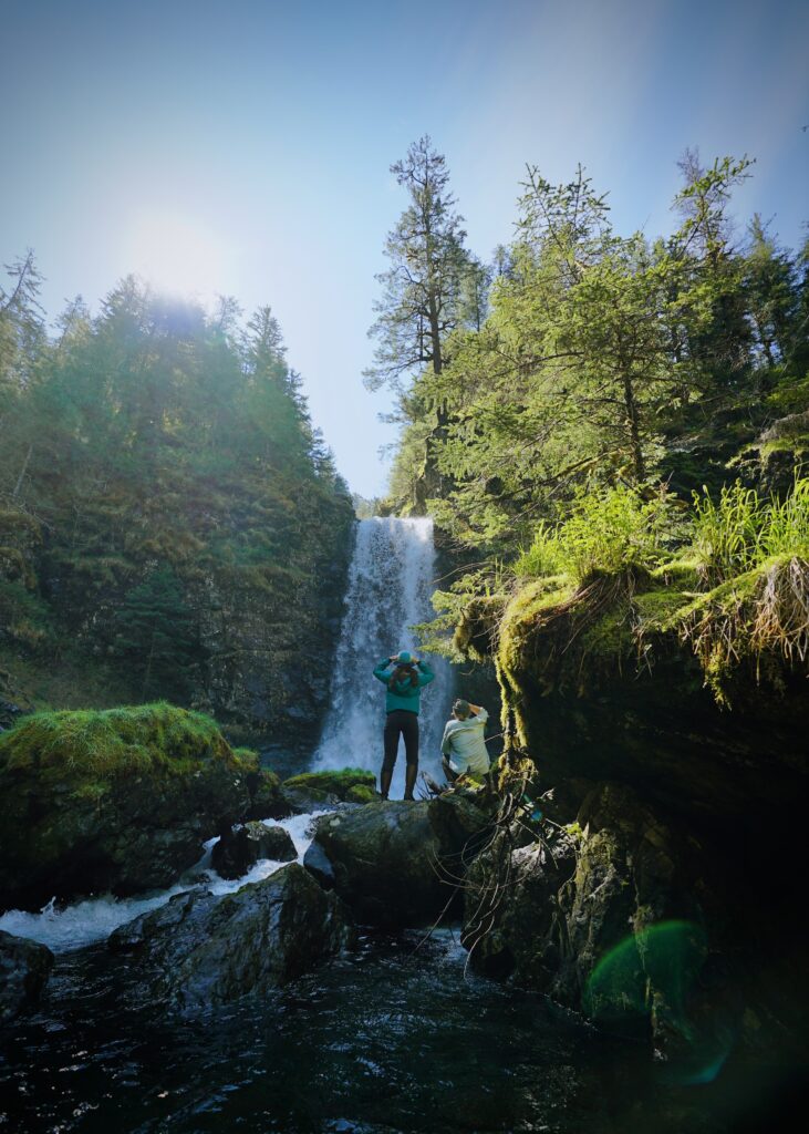 waterfall couple